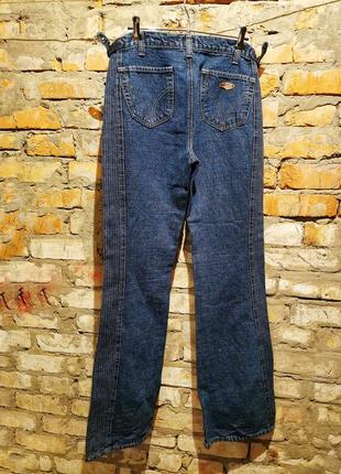 Лляні джинси d&g dolce gabbana висока посадка льон прямі оригінал3 фото