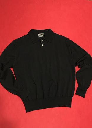 Вінтажний светр-поло з вовни мериноса,італія