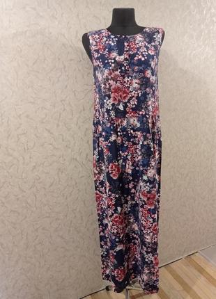 Платье-сарафан 👗, штапель, размер 48-50