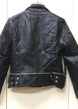 Косуха еко-шкіра чорний колір, довжина, що змінюється