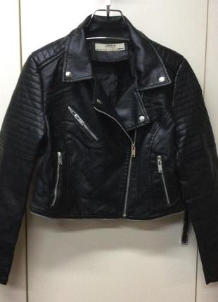 Косуха еко-шкіра чорний колір, довжина, що змінюється