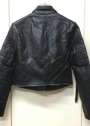 Косуха еко-шкіра чорний колір, довжина, що змінюється