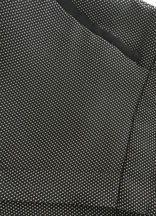 Брюки - дудочки чёрные в мелкий горошек6 фото