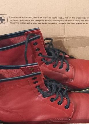 Ботинки dr. martens cherry red smoot9 фото