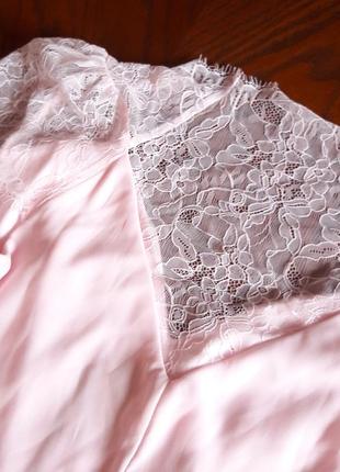 Нежно-розовое шифоновое платье7 фото