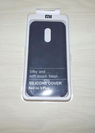 Оригінальний чохол silicone cover з мікрофіброю для xiaomi redmi 5 plus – midnight blue6 фото