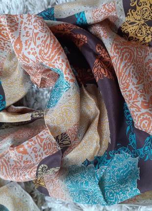 Шикарный стильный шёлковый подписной платок cristian fischbacher5 фото