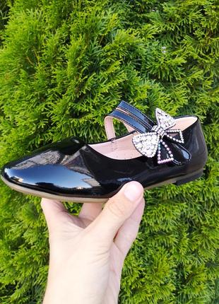 Туфли для девочки "dragonfly" черные. 21 см7 фото