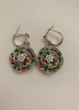 Сережки з каменями swarovski