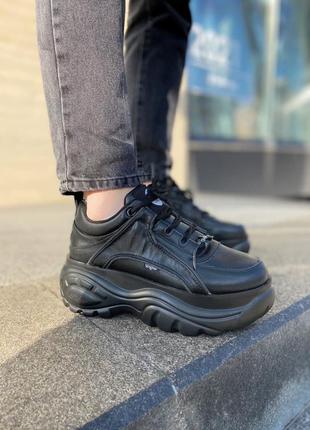 Buffalo london black 🍏 стильные женские кроссовки бафало лондон