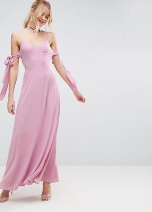 Шифонова сукня лавандового кольору