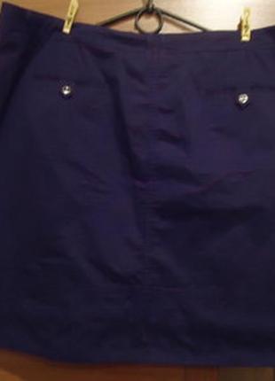 Прямая темно-синяя юбка,  евро  размер 242 фото