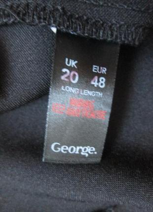 Суперовые базовые черные брюки батал высокая посадка george9 фото