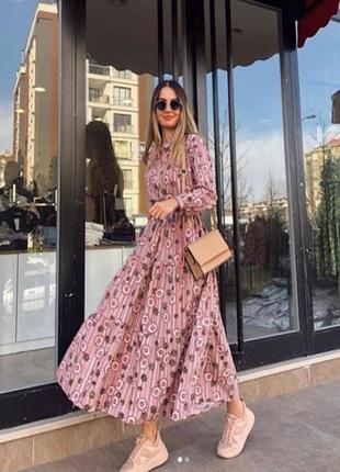 Zara миди платье хлопковое в цветочный принт3 фото