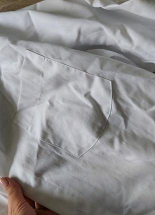 Пряма сорочка, біла блуза з кишенею3 фото