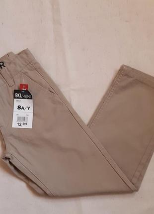 Штани bkl wear франція джинси чиноси бежеві на 8 і 10 років (128 і 140 см)