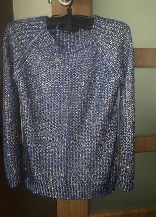 Класний в'язаний светр з люрексом4 фото