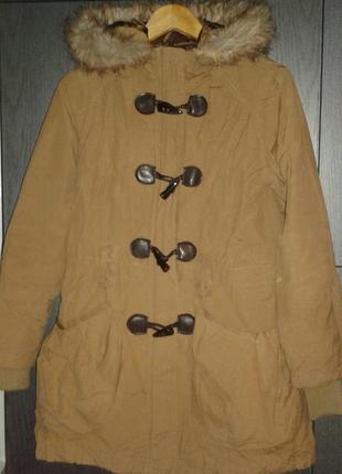 Классная длинная демисезонная куртка - парка от new look, размер 10/38.1 фото