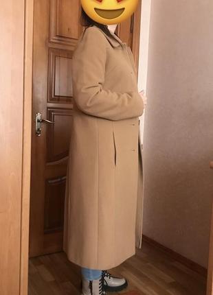 Кашемірове пальто беж/кемел, розмір м4 фото