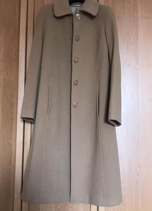 Кашемірове пальто беж/кемел, розмір м7 фото