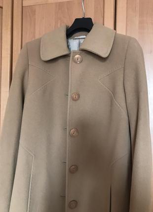Кашемірове пальто беж/кемел, розмір м8 фото
