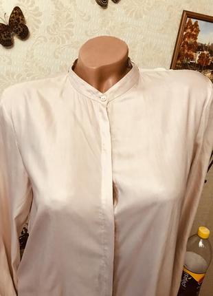 Удлиненная рубашка- блузка zara, размер s{42-44-46}8 фото