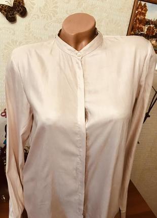 Удлиненная рубашка- блузка zara, размер s{42-44-46}7 фото