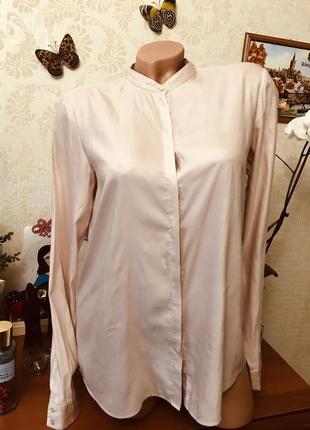 Удлиненная рубашка- блузка zara, размер s{42-44-46}6 фото