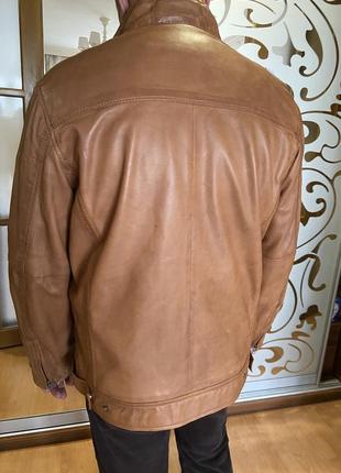 Куртка кожа zimmert германия рыжая8 фото