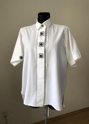 Блузка баварская рубашка белая хлопок фолк этно