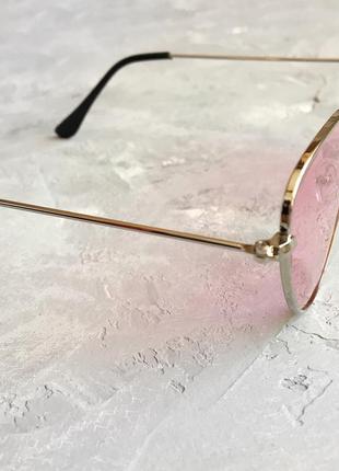 Сонцезахисні окуляри лисички з рожевими лінзами3 фото
