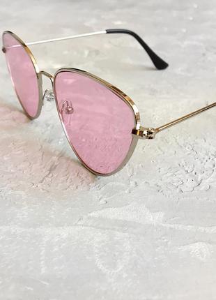 Сонцезахисні окуляри лисички з рожевими лінзами5 фото
