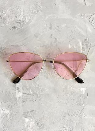 Сонцезахисні окуляри лисички з рожевими лінзами2 фото