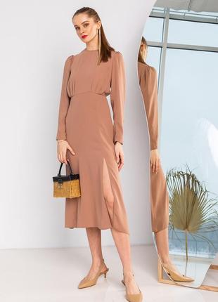 Элегантное платье-миди с разрезом 2