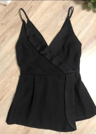 Чорна вечірня блузка сорочка кофточка майка топ