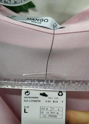 Красивая розовая  рубашка mango4 фото