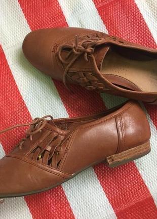 Удобные кожаные туфли лоферы мокасины clarks /100% кожа6 фото