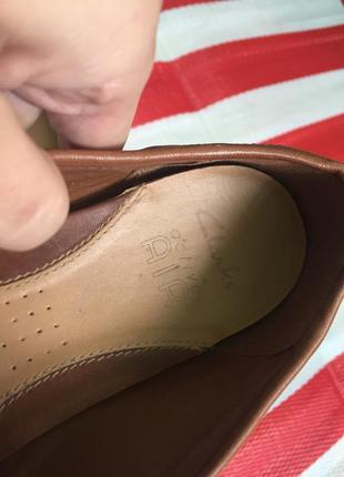 Удобные кожаные туфли лоферы мокасины clarks /100% кожа7 фото