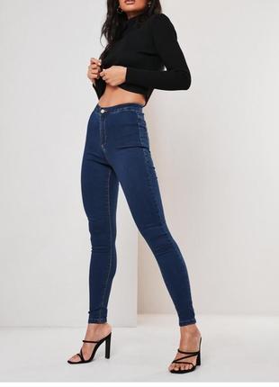 Missguided джинсы высокая посадка скинни стрейчевые