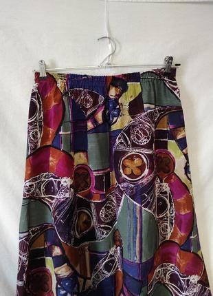Яскрава кольорова міді спідниця юбка3 фото