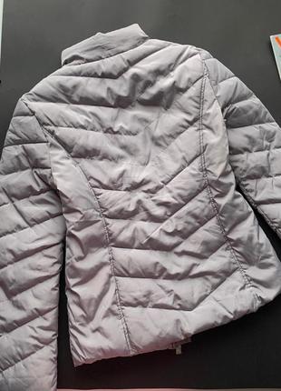🧥отменная стёганная серая куртка пуховик/тёплая демисезонная куртка дутик🧥5 фото