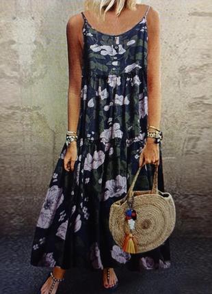 Платье-сарафан 👗, хлопок, размер 50-521 фото