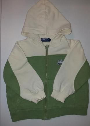 Кофта на молнии с капюшоном 12-18м