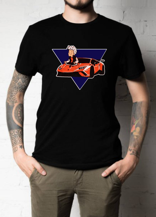 Футболка з принтом "влад а4 ламборджині" push it