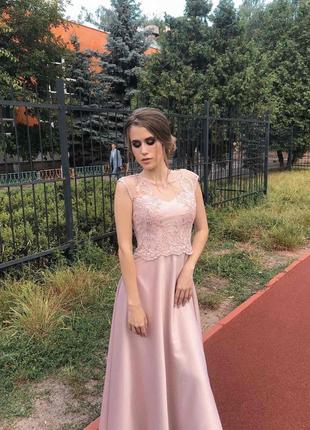 Вечернее платье выпускное розовое платье2 фото