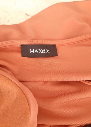 Сукня max&co до коліна пудровое коралове шовкове8 фото