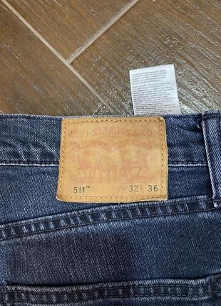 Мужские джинсы levi’s 511 / w32/l362 фото