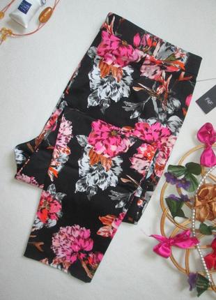 Шикарные летние брюки в цветочный принт высокая посадка f&f7 фото