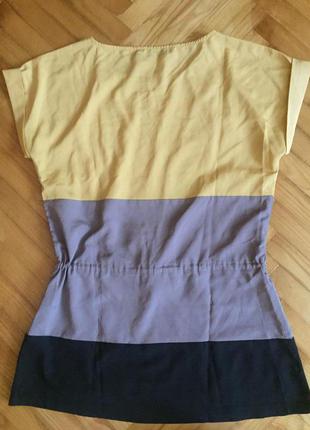 Шифонова 3-кольорова блузка від reserved! p.-382 фото