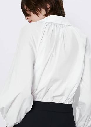 Белая рубашка zara 5
